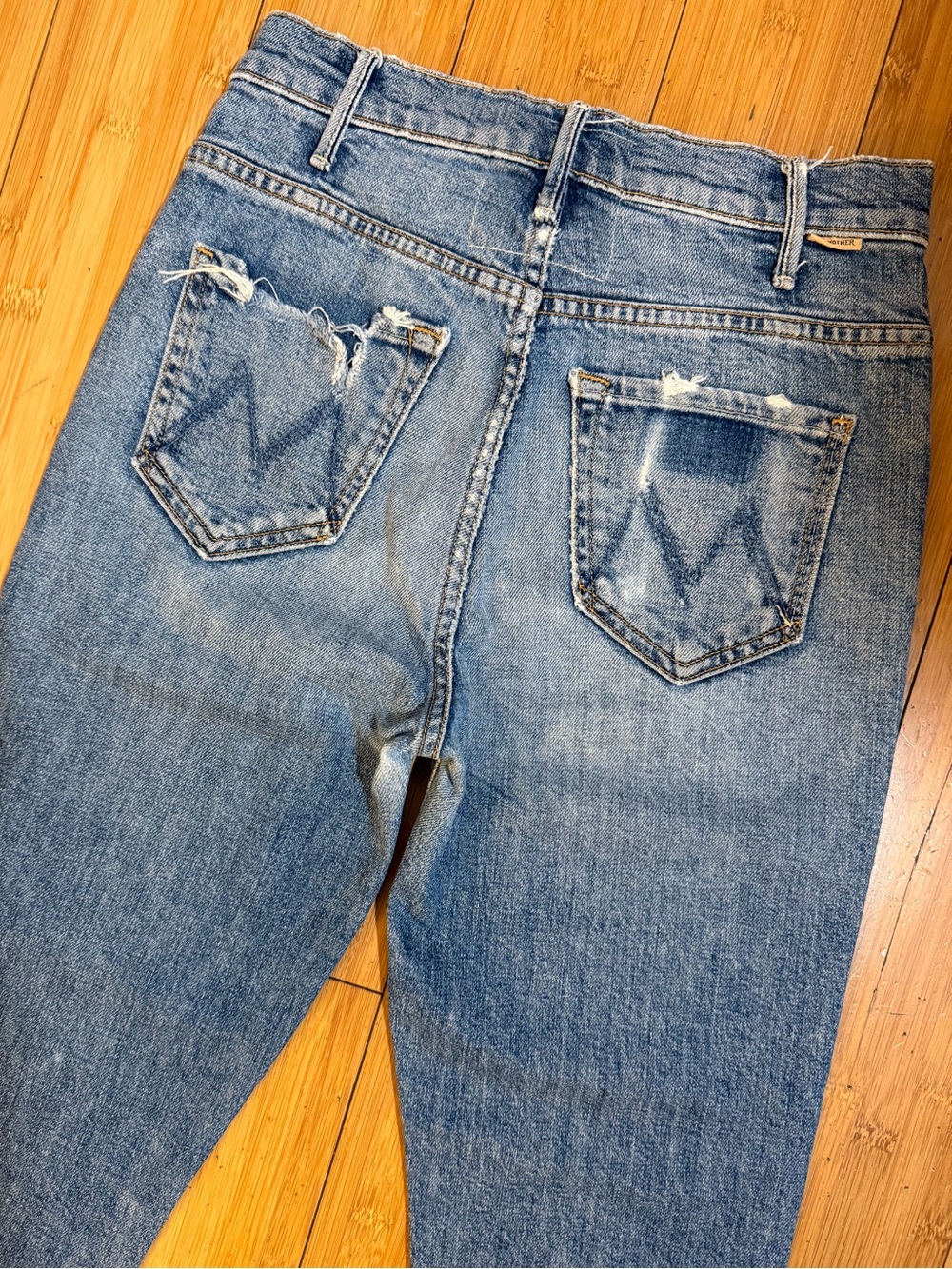 MOTHER SUPERIOR The Hustler Ankle Fray Jeans Size 25 - Picture 4 of 16
